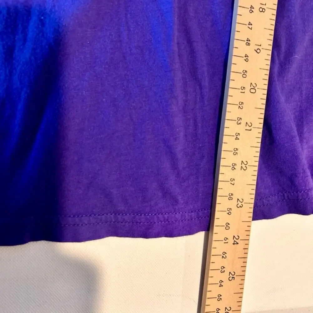 90s Y2K Style Purple Ruffle Scoop Neck Cap Sleeve Feminine Fairy Women's Large - Picture 10 of 10